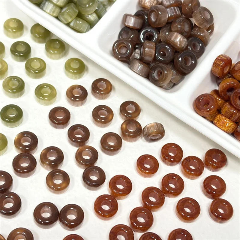 Wholesale 230pcs/lot 12mm color print geometry Wheel shape resin big hole beads diy jewelry garment garment accessory