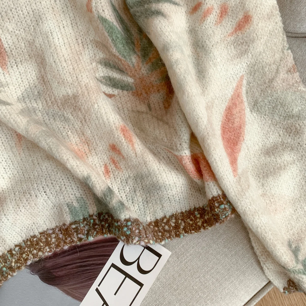 Frauen Rundhals Langarm Gedruckt Casual Pullover Y2K Amerikanischen High Street Fashion Elegante Retro Top Warme Pullover Kleidung