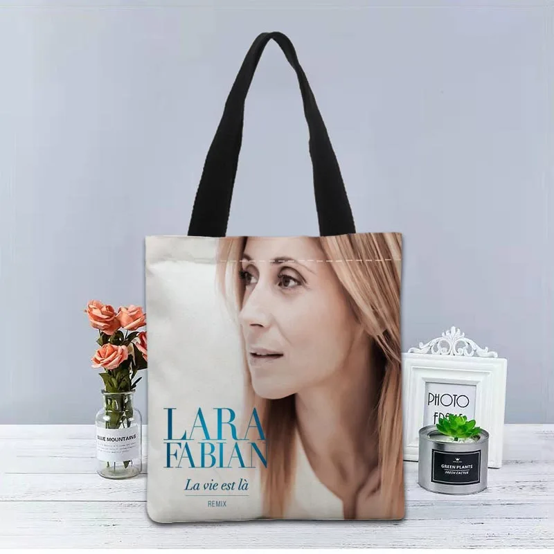 Lara Fabian Handbag Fashion Printing Soft Open Pocket Casual Tote Double Shoulder Strap For Women Student 0629