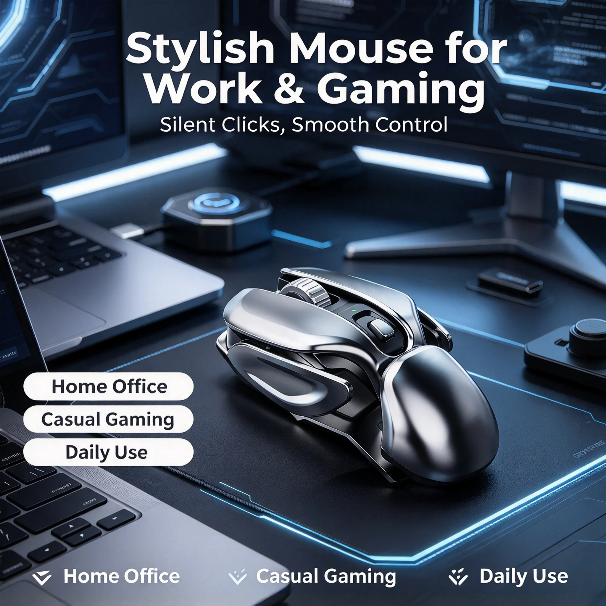 Wireless 2.4G Gaming Mechanical Touch Feel Optical Mouse Ergonomic Design E-Sports Gamer Rechargeable Mouse For PC Computer
