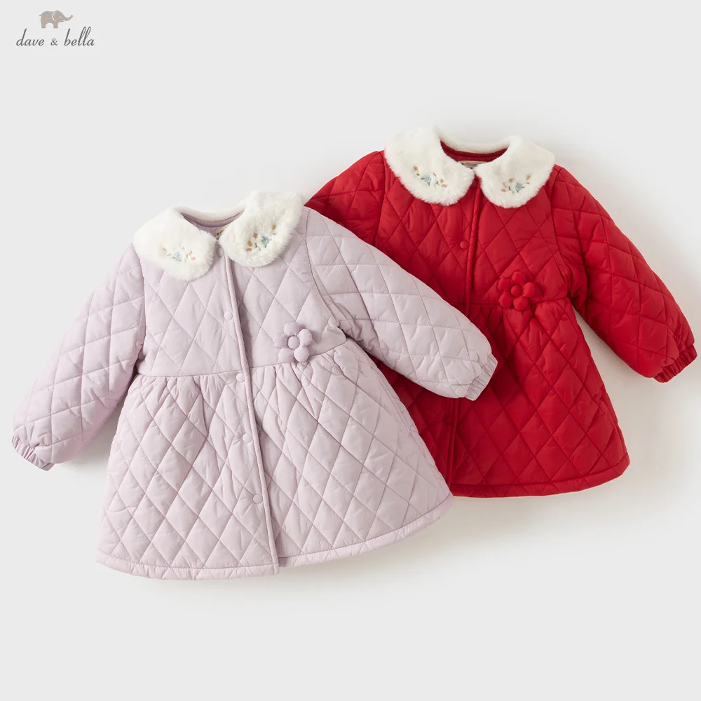 Dave Bella Children's Girls' Winter Coats Outerwear Clothes Fashion 4- to 12-year-old Waterproof Snowsuit Festival Red DB4264033