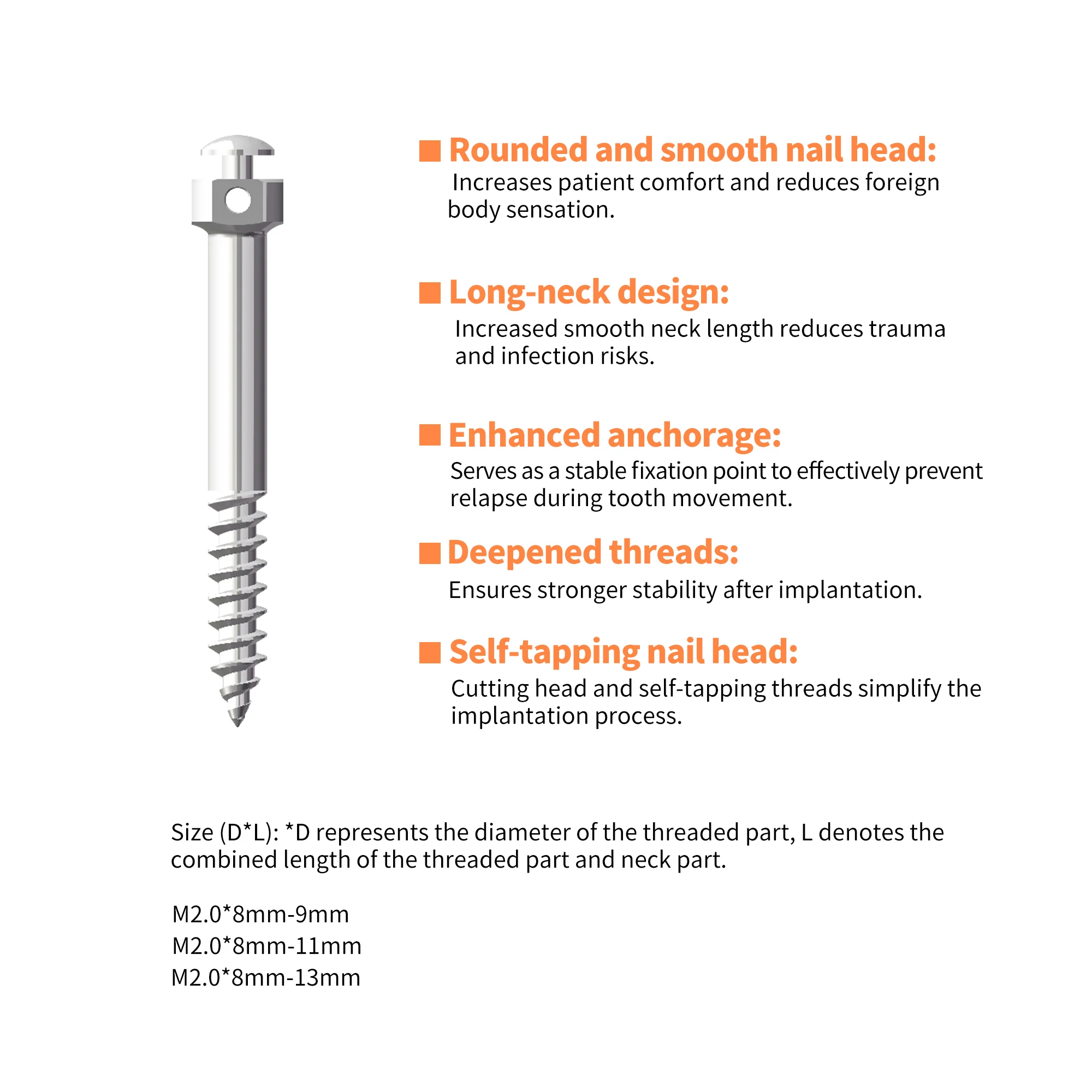 SmileRevive مسامير صغيرة لتوسيع عظام تقويم الأسنان ومفك براغي مرساة لزراعة تقويم الأسنان ‌