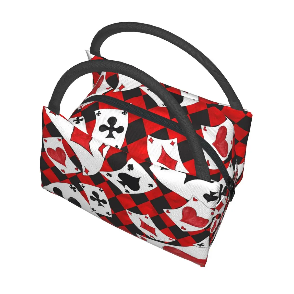 Cool Poker Playing Cards Pattern Gambling Card Game Insulated Lunch Bag for Women Children Food Boxes Thermal Lunch Box Tote