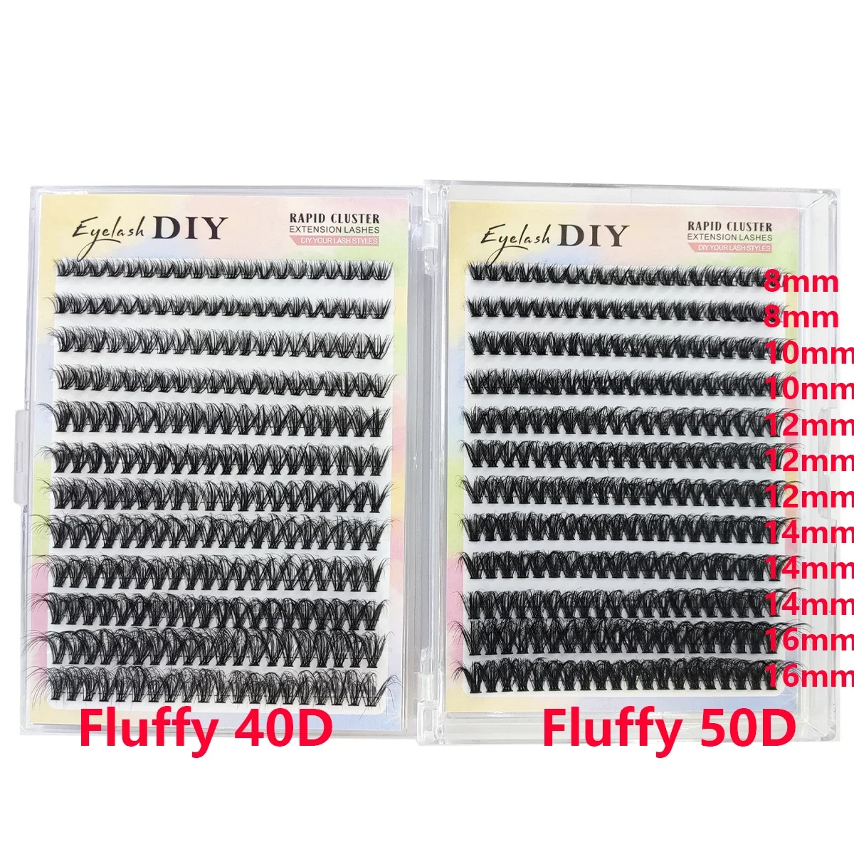 HBZGTLAD Wimpernbuch mit großer Kapazität, 60D-300D Wimpernbündel, Mange Wimpern, Nagel-Effekt, Märchenhafte Anime-Wimpern, verschiedene gemischte Stile – Detail 24