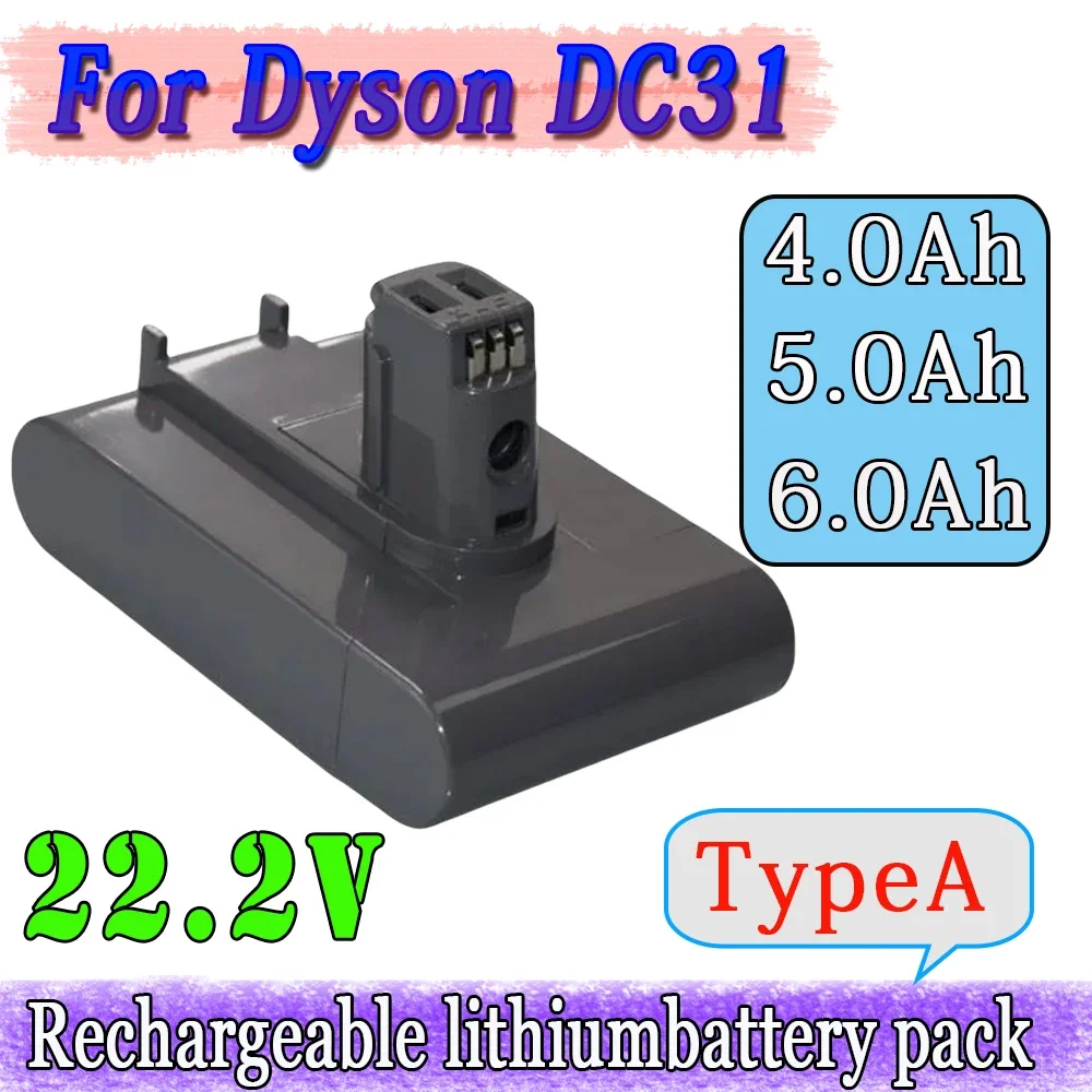 

For Dyson 22.2V 6.0/5.0/4.0mAh original Li-ion Replacement Battery For Dyson Handheld Vacuum Cleaner DC31 DC34 DC35 DC45 Type A