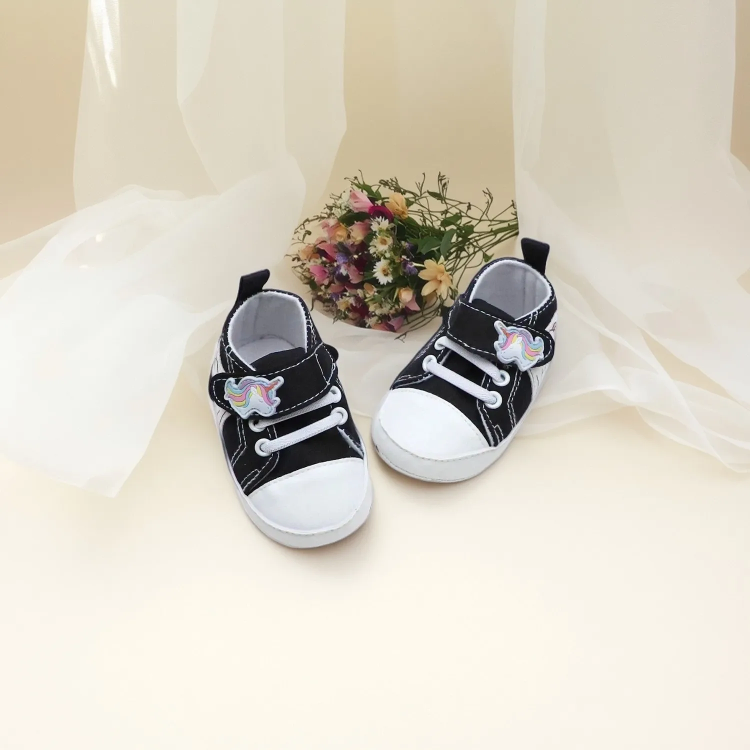 

Baby shoes canvas shoes baby walking shoes 0-1 year old semi breathable anti slip soft sole comfortable