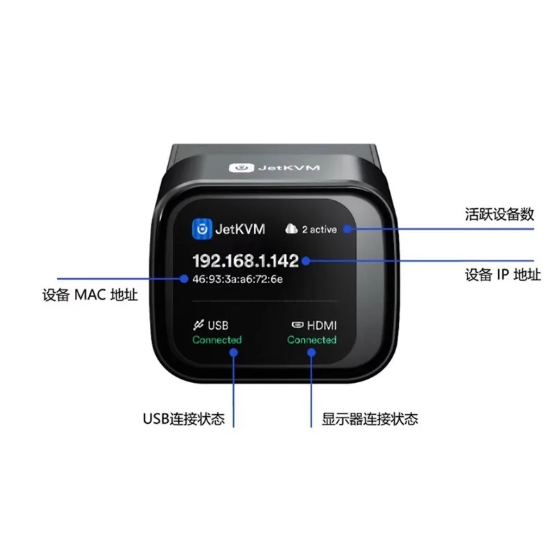 JetKVM IP-KVM Open Source Remote Management Desktop Control  Support/Windows/Linux