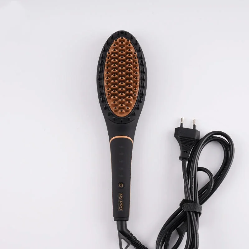 Расческа для выпрямления волос не повреждает волосы, домашний выпрямитель, щипцы для завивки, долговечная электрическая расческа для укладки, фанера