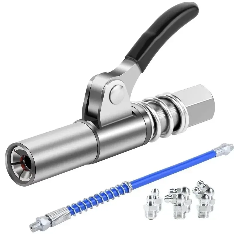 Nieuw voor dubbel handvat vetspuit reparatie accessoires roestvrijstalen auto spuit smeermiddel tip olie populair