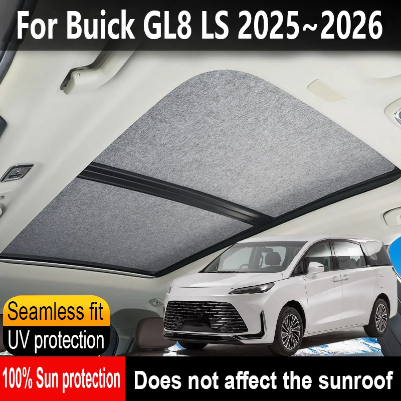 

Car Panoramic Sunroof Insulation Roof Visor For Buick GL8 LS 2025~2026 25 Anti-UV Electrostatic Adsorption Sky Curtain Sunshade