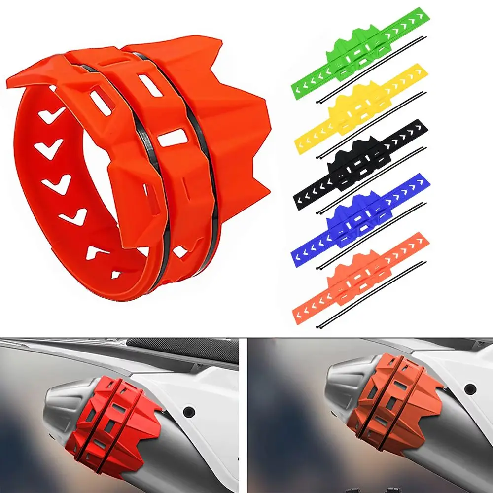 Universal Exhaust Tail Pipe Protector Cover Silicone Lightweight Motorcycle Exhaust Tail Pipe Muffler Heat Resistant