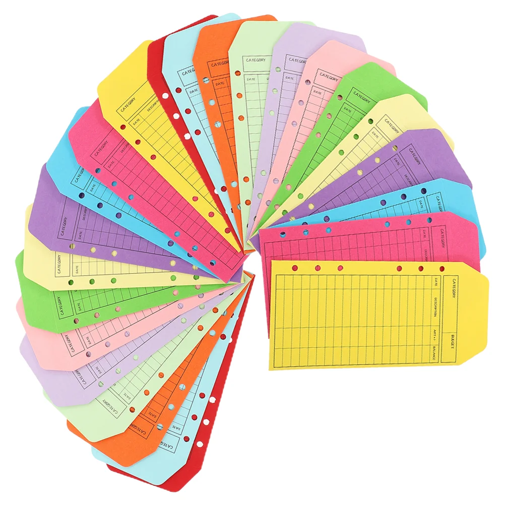 

24 шт. красочный конверт из крафт-бумаги, декоративные конверты для наличных денег, бухгалтерская книга, отрывный бюджет для системного денежного бюджета