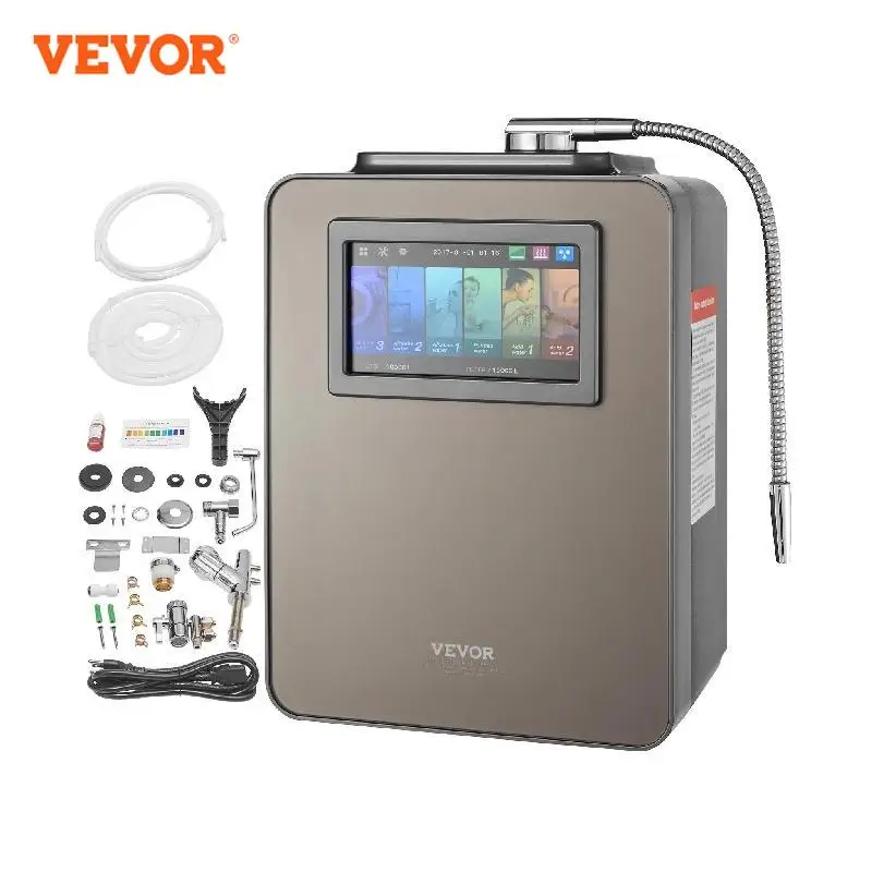 Vevor Ph 2.5-11.2 Alkalische Water Ionisator Machine 6 Water Instellingen Home Filtratie Systeem Tot-850Mv Orp 10000 L Per Filter