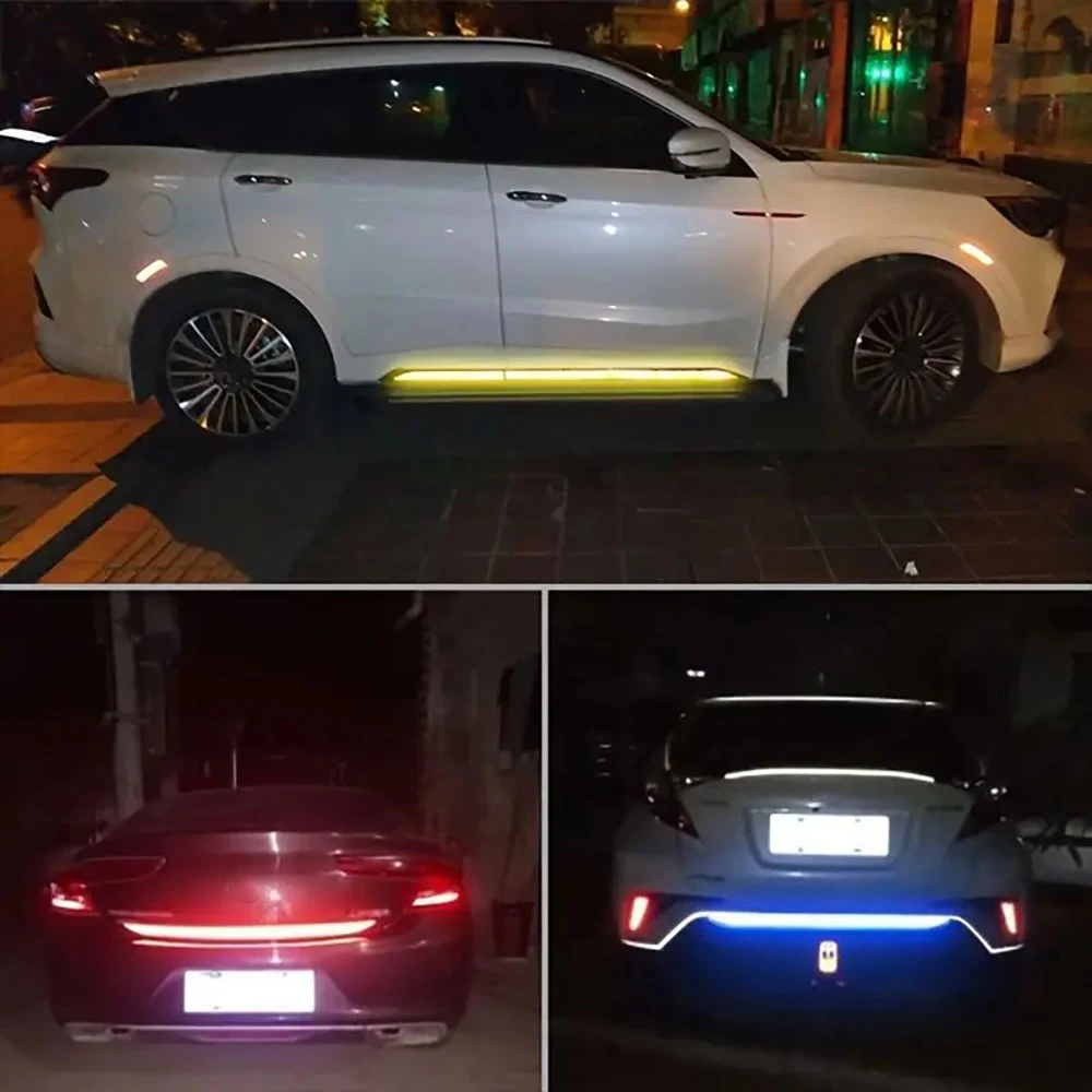 Car Reflective Sticker Automobile Trunk Warning Safety Tape 90cm Anti Collision Night Warning Reflective Sticker Auto Accessorie image 4