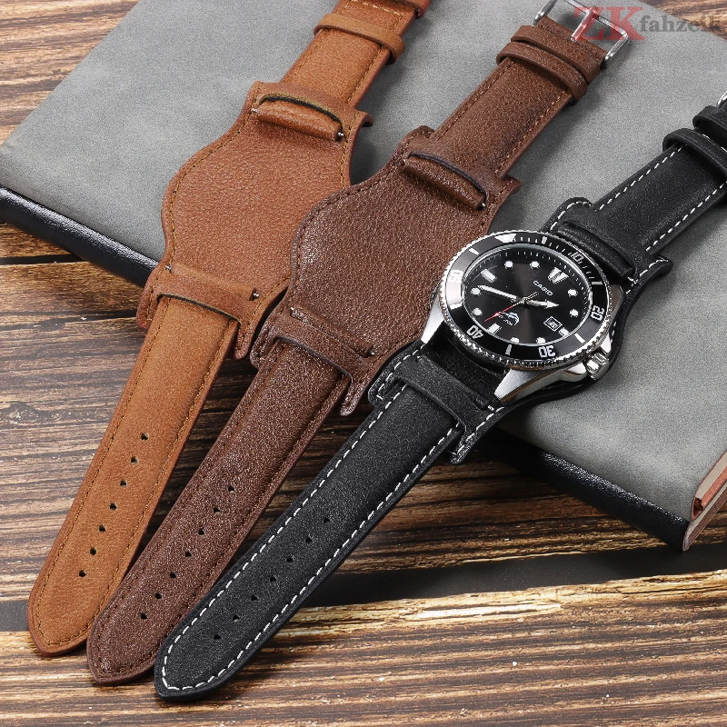 Genuine Leather Strap for Fossil CH3051 CH2891 CH2565 CH2564 ME3102 FS4813 AM4535/AM4486 AM4532 20mm 22mm Men Rivet Watch Band
