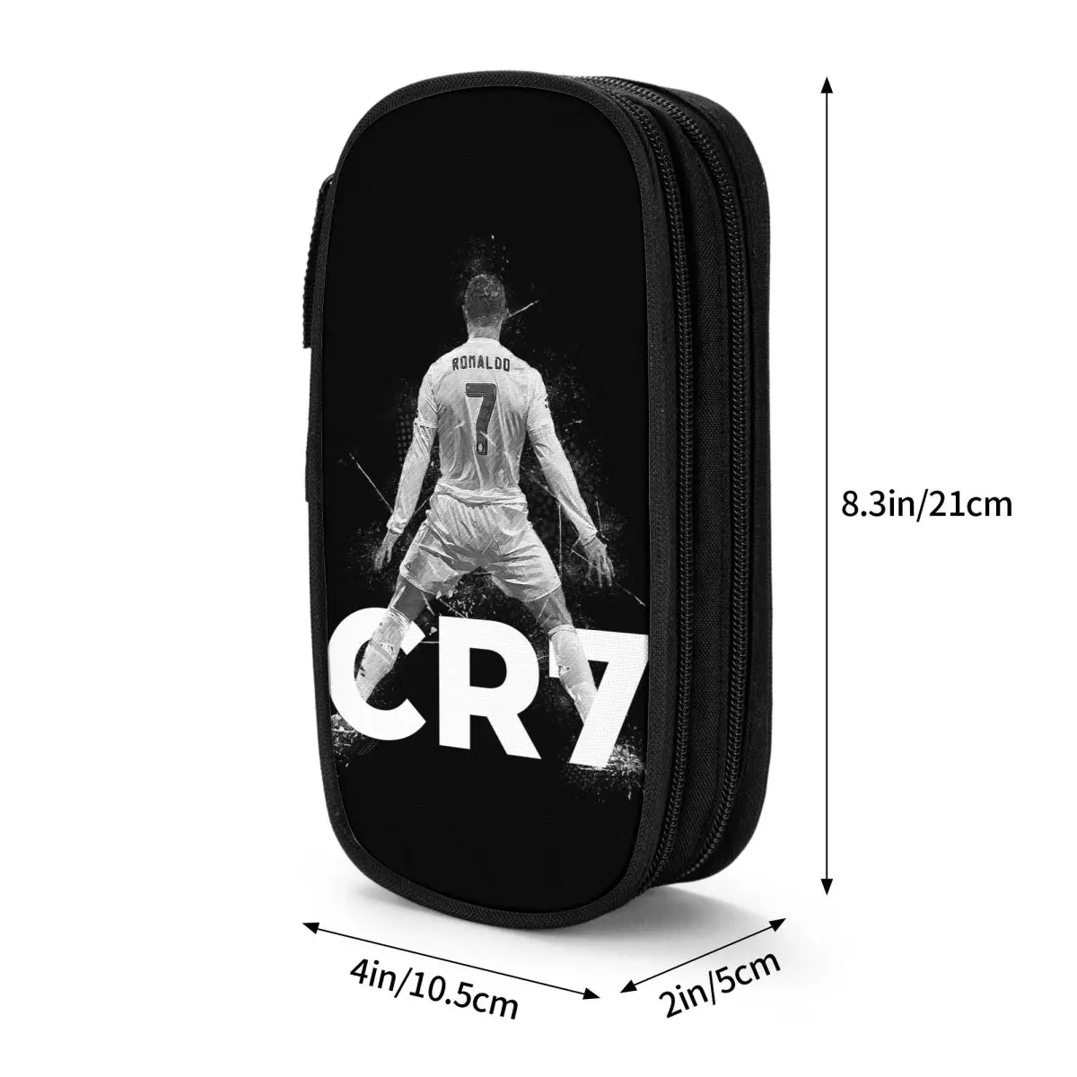 New CR7 Football Soccer Pencil Case Ronaldos Pencil Pouch Pen for Girls Boys Large Storage Bag Students School Gift Stationery