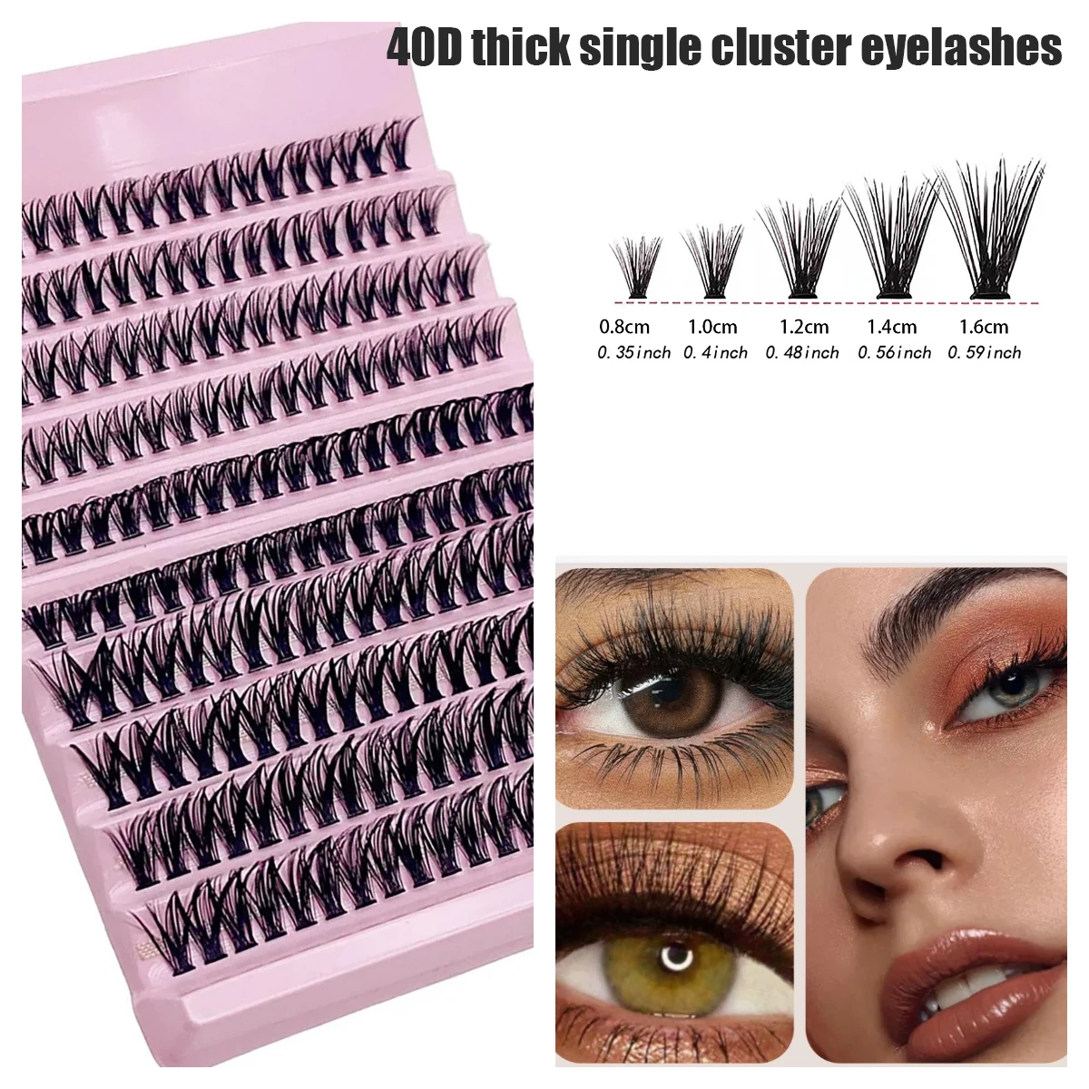 40d Diy Lash Extensie Bond En Seal Kit 200 Stuks Clusters Valse Wimpers Individuele 8-16Mm Mix Wimper Wimpers Lijm Set Make-Up