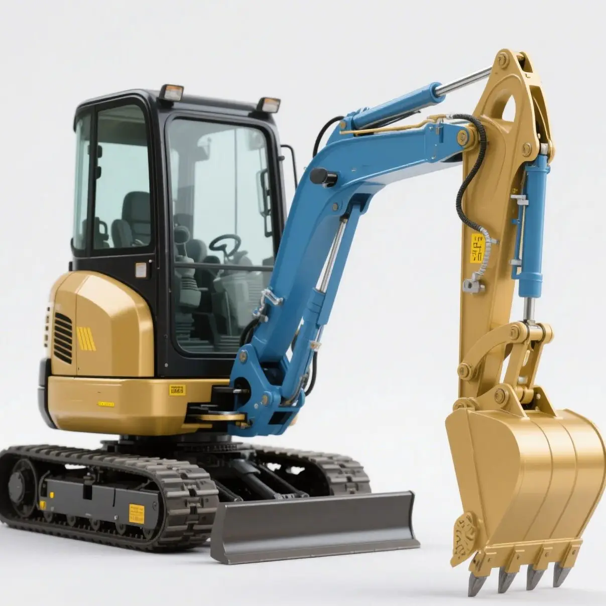 

Manufacturer's tracked Euro 5 small excavator loader with construction accessories can be customized in color
