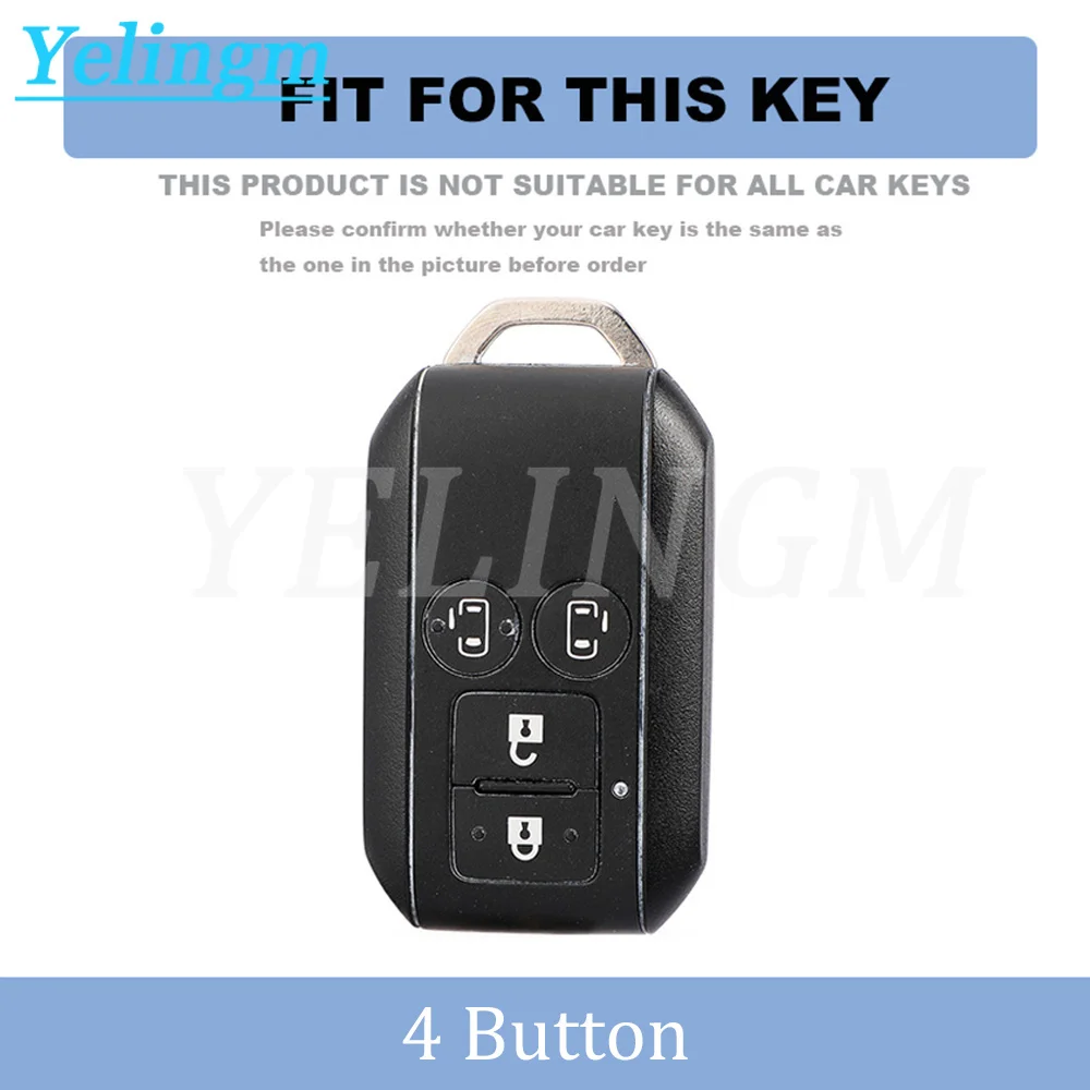 4 Buttons Car Key Case for Suzuki Spacia MK53S Jimny Sierra Swift Wagon Interior Accessories Car Remote Key Cover Case Keychain