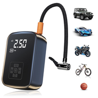 Mini portable wireless car air compressor, air pump, electric tire inflation pump, motorcycle bicycle tire ball inflation