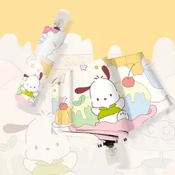 Sanrio Kawaii Pochacco ombrello Anti-rimbalzo automatico ragazza cuore dolce simpatico cartone animato Anime protezione Uv Sunblock ombrello giocattoli