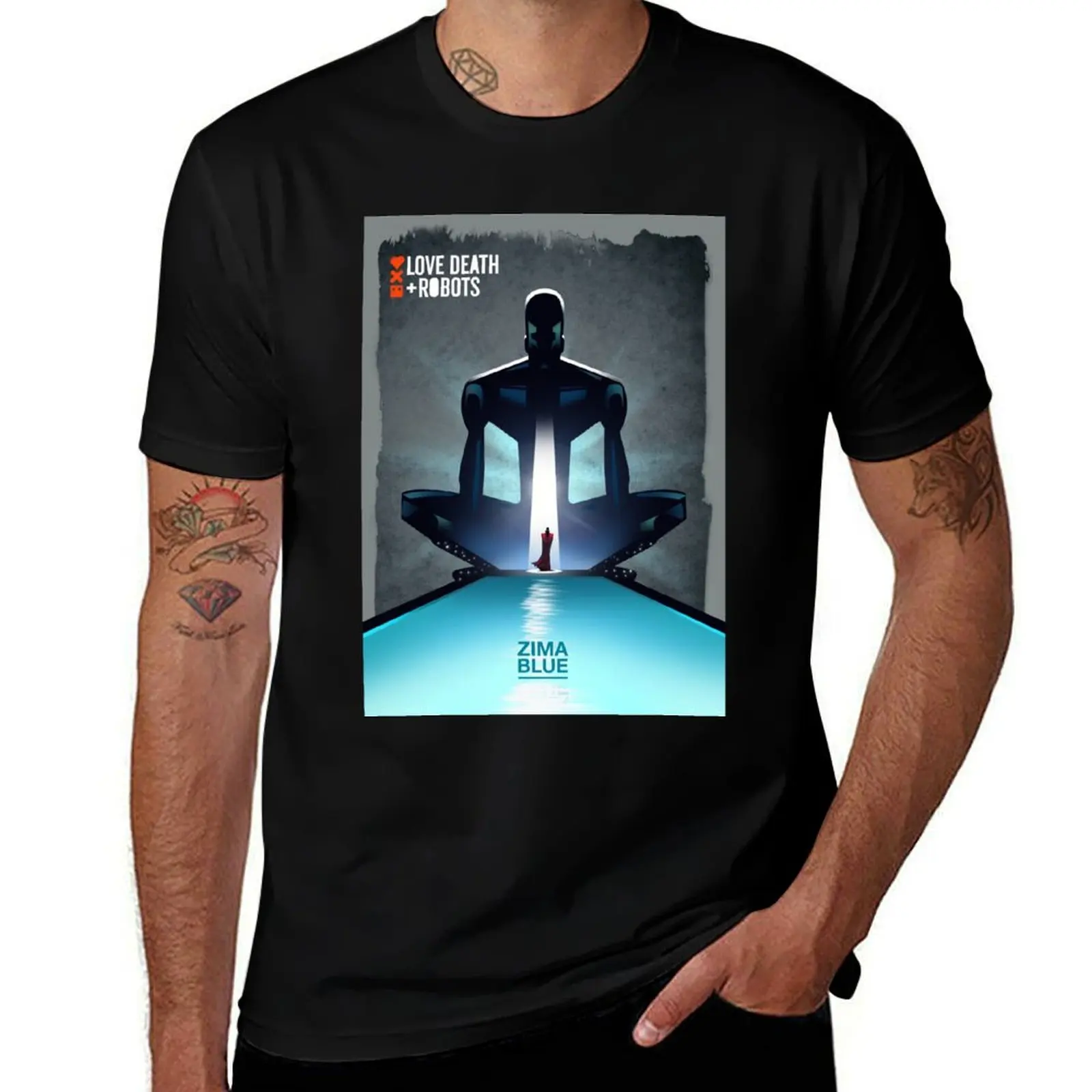 

Love death & robots - Zima Blue T-Shirt new edition blue archive anime tshirt customizeds mens designer t shirt
