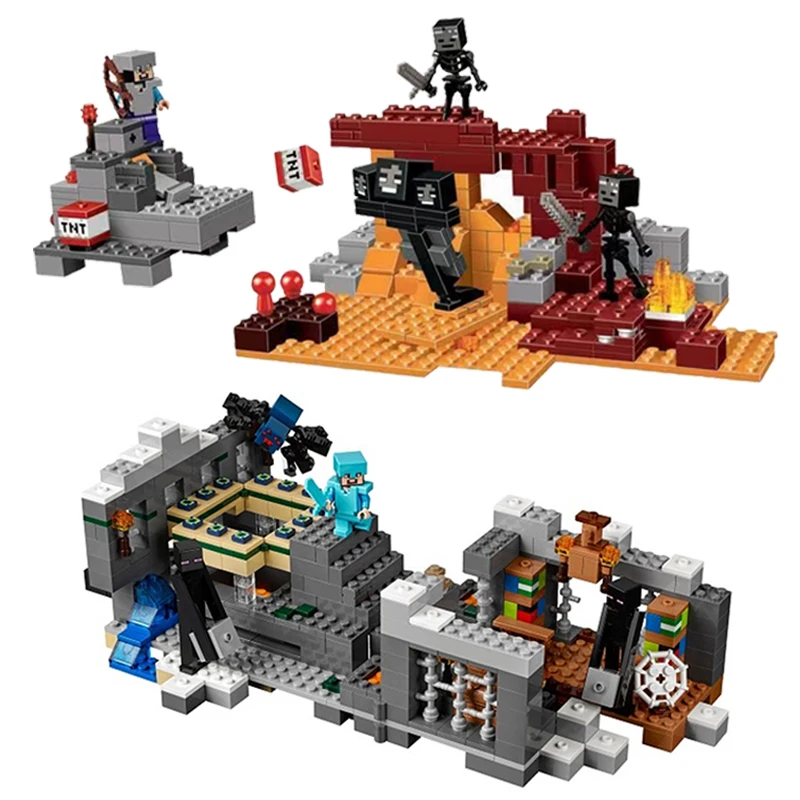 Figuras End Portal modelo bloques de construcción ladrillos juguetes para niños regalo
