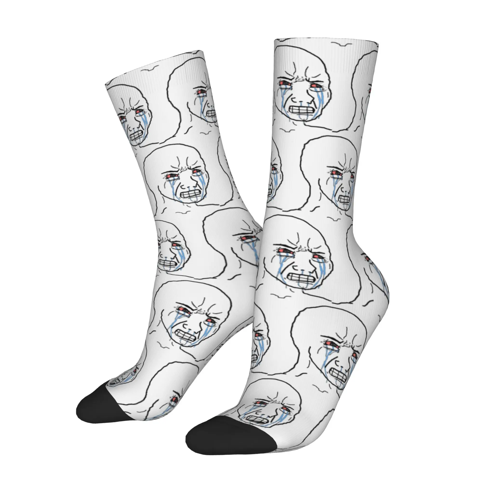 Wojak Soyjak Chudjak Chud meme Accessories Men Women Socks Compression  Graphic Middle Length Socks Warm Best Gift Idea