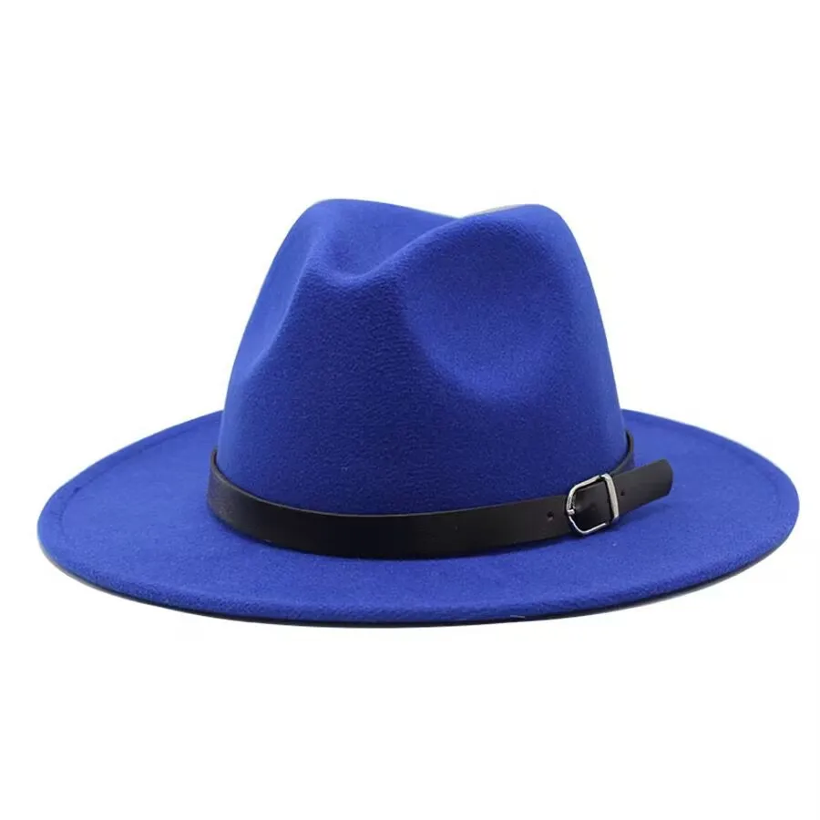 1 Stück Modische Herren-Fedora Damen-Mode-Jazzhut Sommer Frühling Schwarze Wollmischung Mütze Outdoor Freizeithut – Detail 11