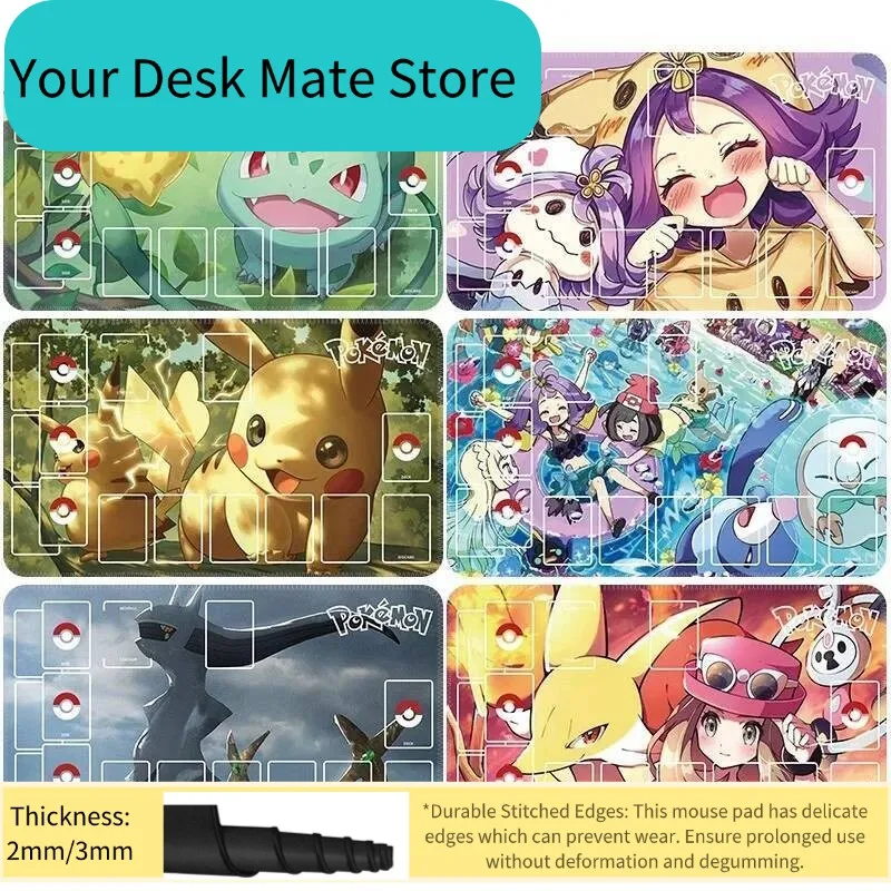 

Cartoon Pokemon Pikachu Cute Gaming Mouse Pad, Non-Slip Rubber Base Desk Mat for Kids & Fans