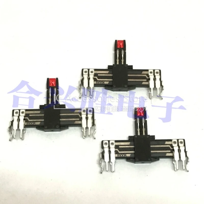 3PCS 40MM Straight Slide Slide Potentiometer B100K Audio Radio Power Amplifier Mixer Fader Rheostat With Light