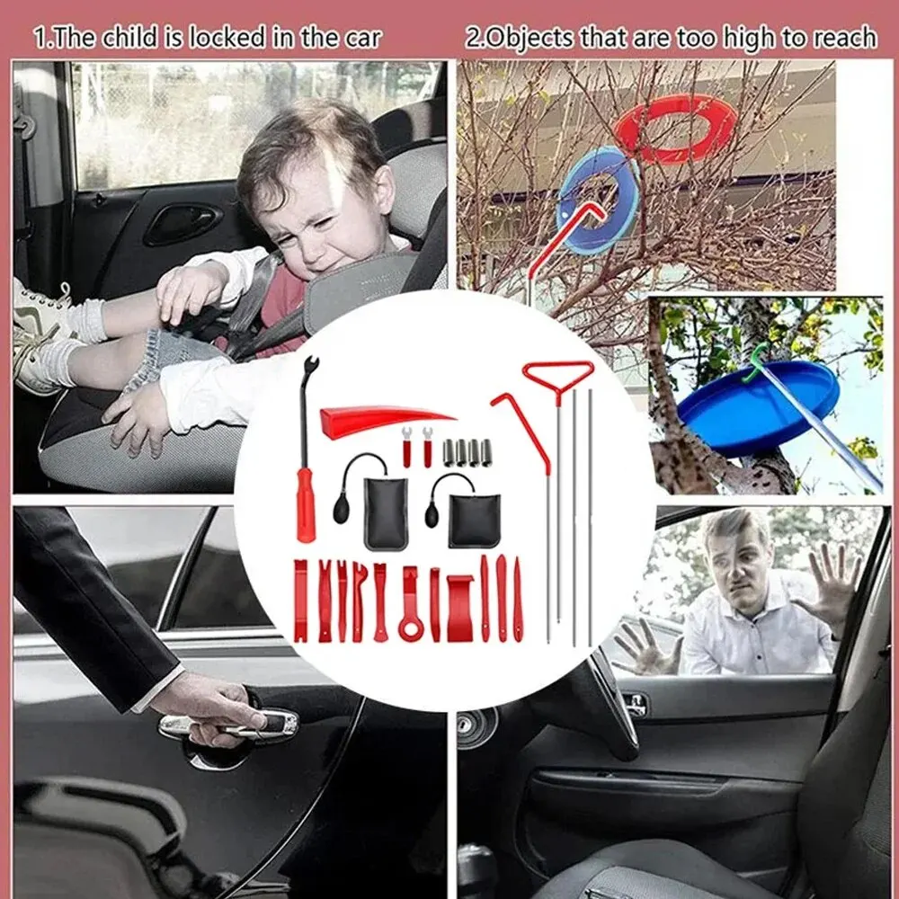 Car Wedge Pump Locksmith Thickened Door Repair Air Cushion Emergency Open Unlock Tool Kit With Long Reach Grabber view 6