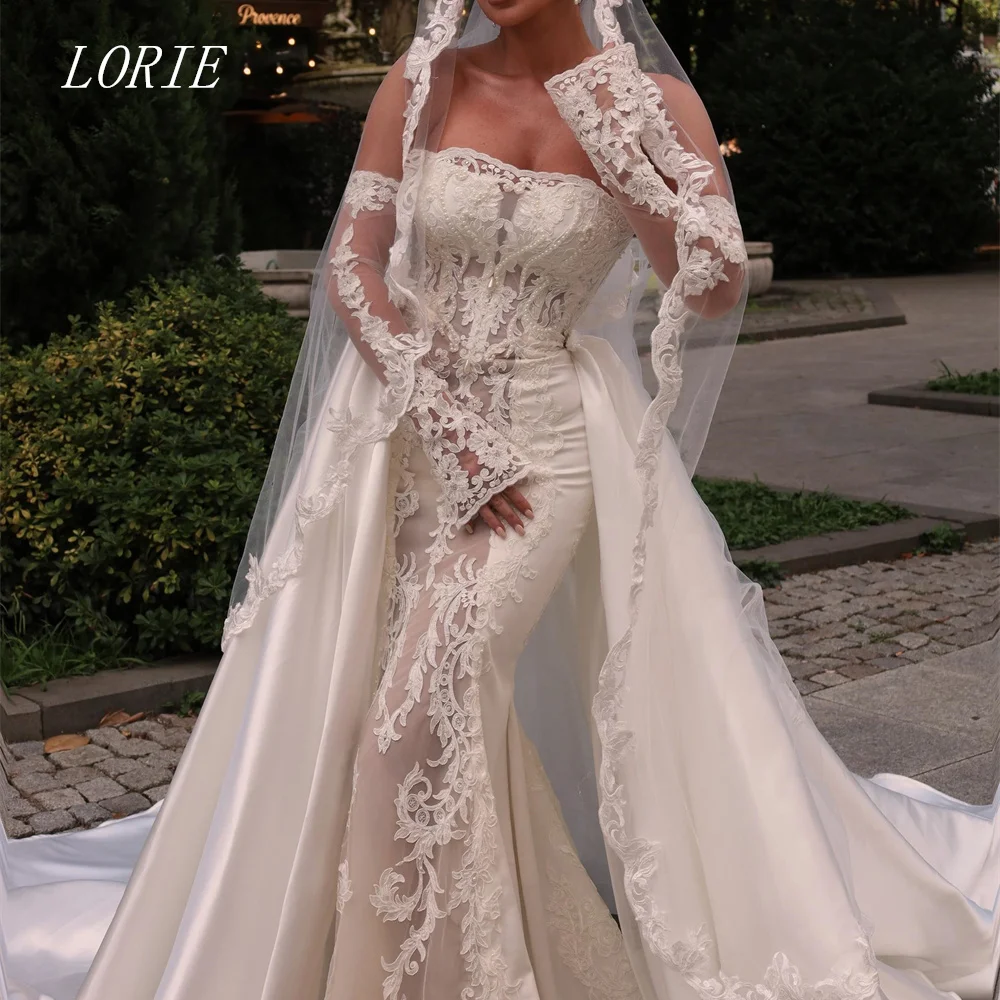 LORIE Luxury Mermaid Civil Wedding Dress Sweetheart Elegant Bridal Dresses Beading Lace Engagement Wedding Gown Customized 2026