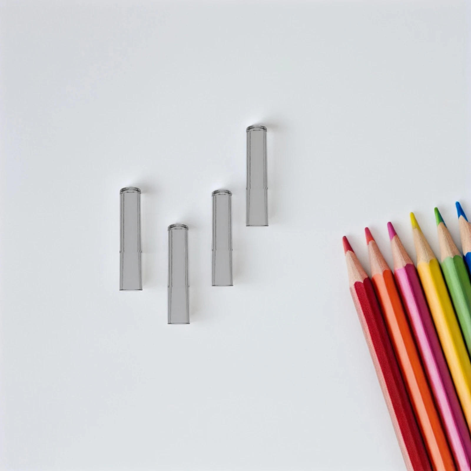 50 Pcs Pencil Cap Caps for Tips Clear Topper Protector Extender Cover Covers Plastic Pupils