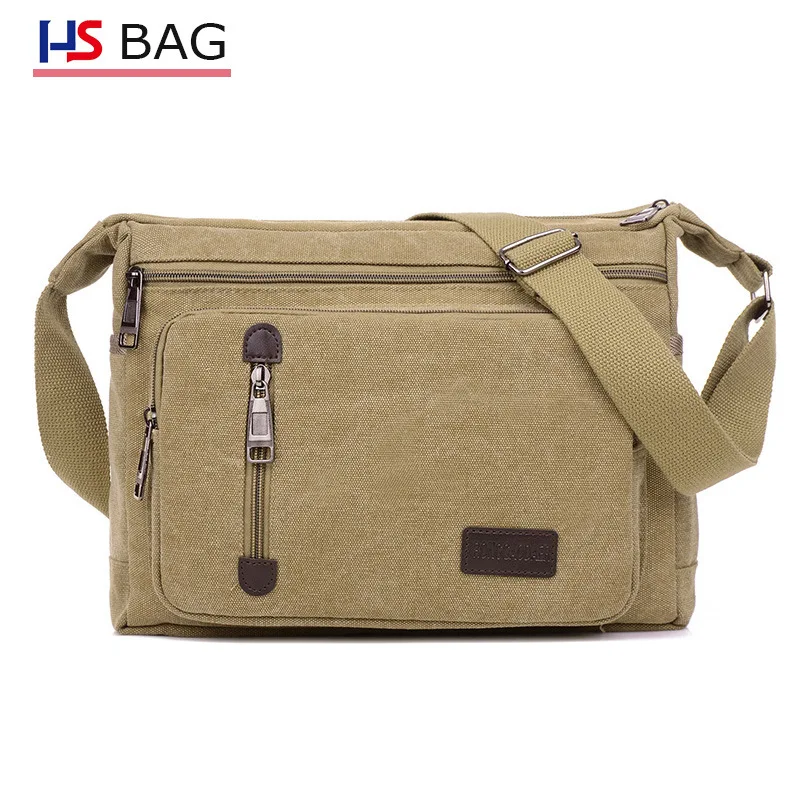 

Men's canvas shoulder fashion leisure travel crossbody large capacity shoulder bag women