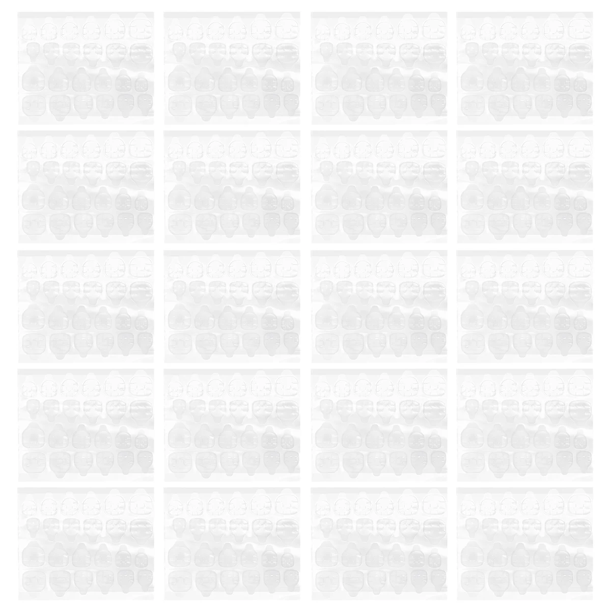 

20 Sheets Adhesive Nail Glue Stickers Transparent Thick Gel Tabs for False Nail Application No Damage Real Finish