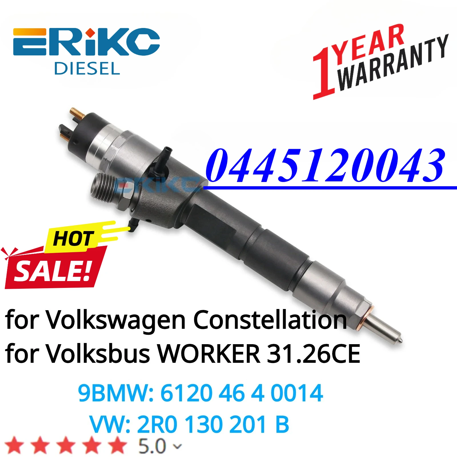 

0445120043 Fuel Injector Assy 0 445 120 326 Nozzle 0 445 120 043 for Cummins MWM 107755-0200 2R0130201B 961204640014