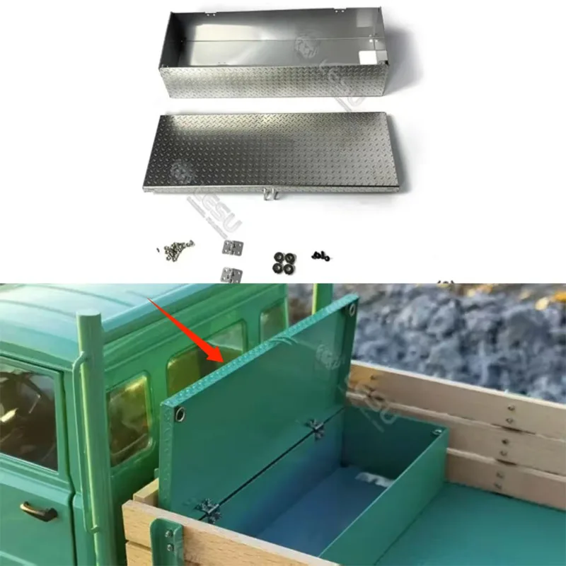 

1/10 and 1/14 truck model toy modification accessories toolbox battery box for Tamiya UM406, Laysu, and LESU.