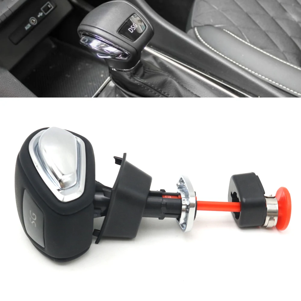 

LHD Car Transmission Trans Lever Gear Shift Knob With DSG 4X4 LOGO For Skoda Scala Rapid Kodiaq GT Karoq Kamiq Octavia Superb