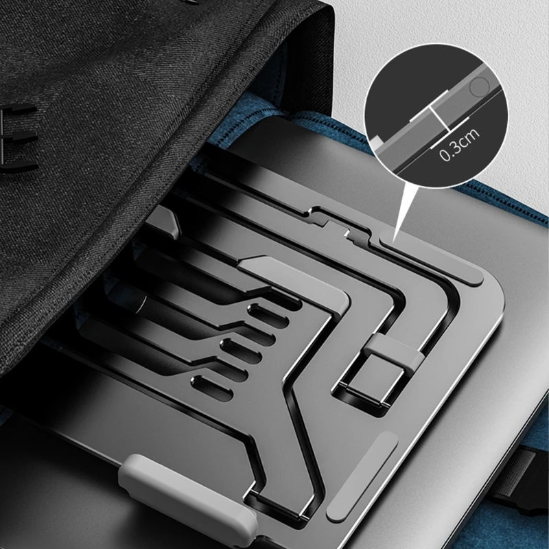 Elevador para computadora portátil, mejora ventilación Soporte plegable con estructura gruesa y base estable