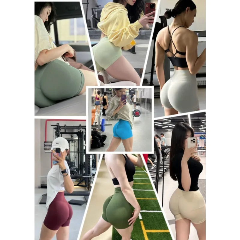 

Сексуальные узкие шорты в европейском и американском стиле, женские летние повседневные брюки для йоги с высокой талией и огромными ягодицами