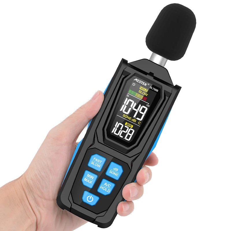 30-130dB Professional Decibel Meter – A/C Weighted Backlit Digital Sound Noise Level Sonometer Precision Adjust