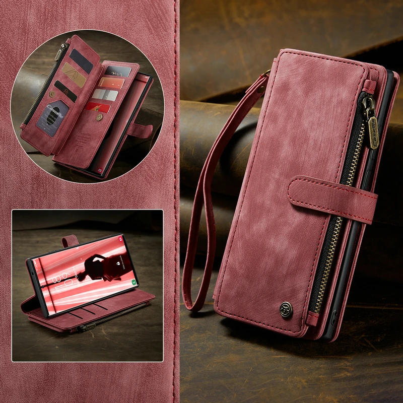 Wallet Case for Samsung Galaxy S23 S22 Ultra S21 FE S20 S10 Plus A54 A13 A34 A32 A33 A51 A52 A53 A71 A72 5G Leather Phone Case