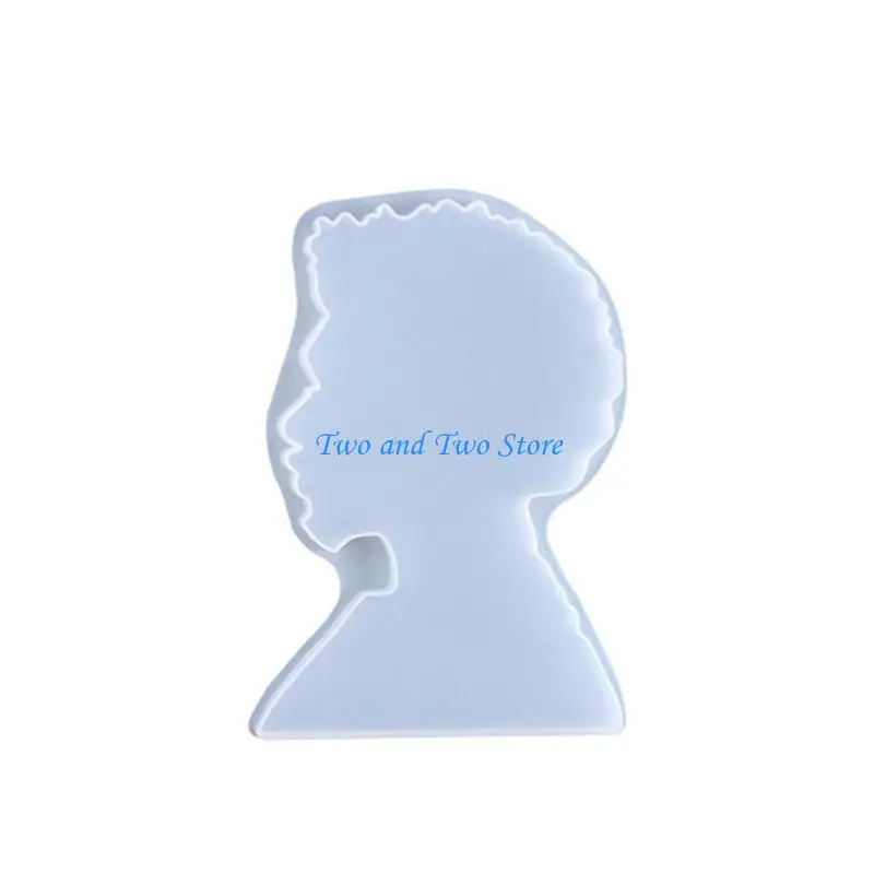 

HX6F Afro Female/Male for Head Tray Epoxy Resin Mold Serving Board Silicone Mould DIY Crafts Decorations Ornaments To