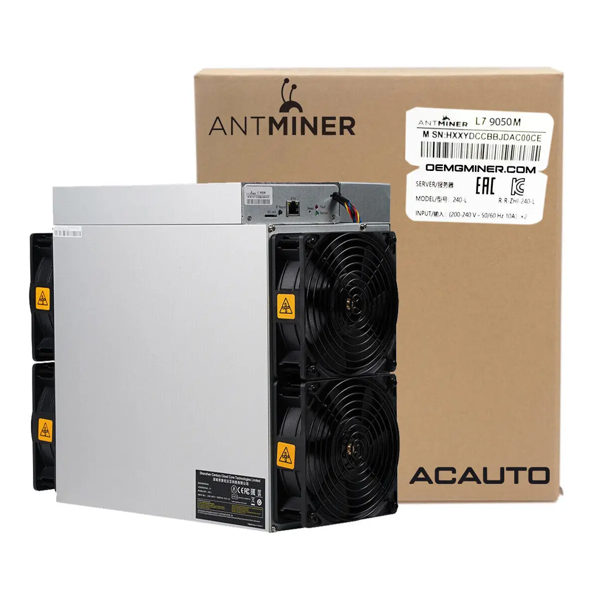 New Antminer L7 9050Mh/s 3260W Litecoin LTC Coinr & Doge Coin Scrypt Algorithm