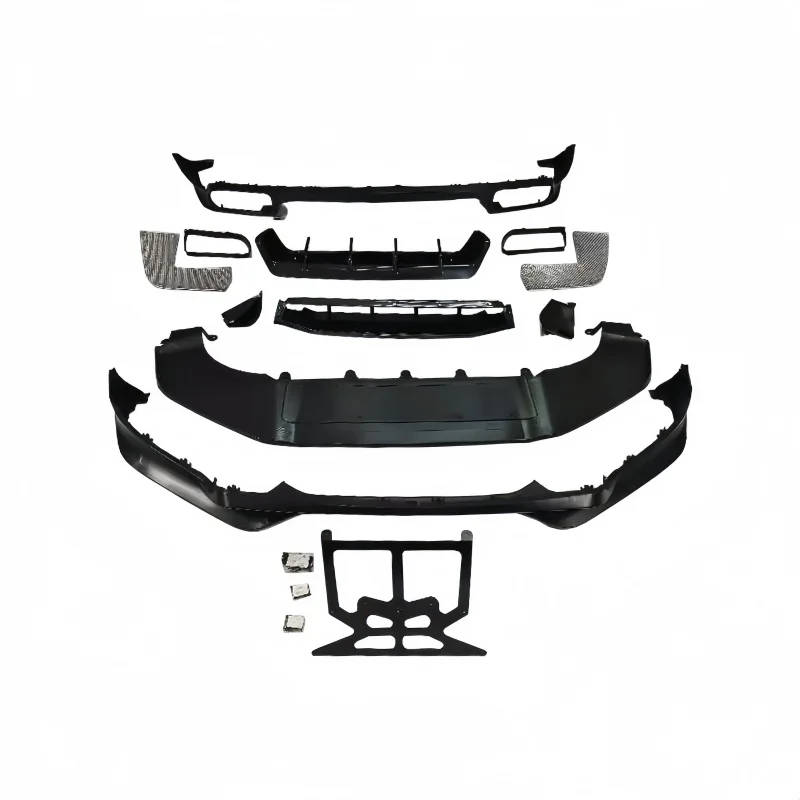 

Suitable for 18-21 Cayenne with SD TURBO Front Bumper Kit Includes Taicat Front Rear Lips for the Bumper and Rear Bumper