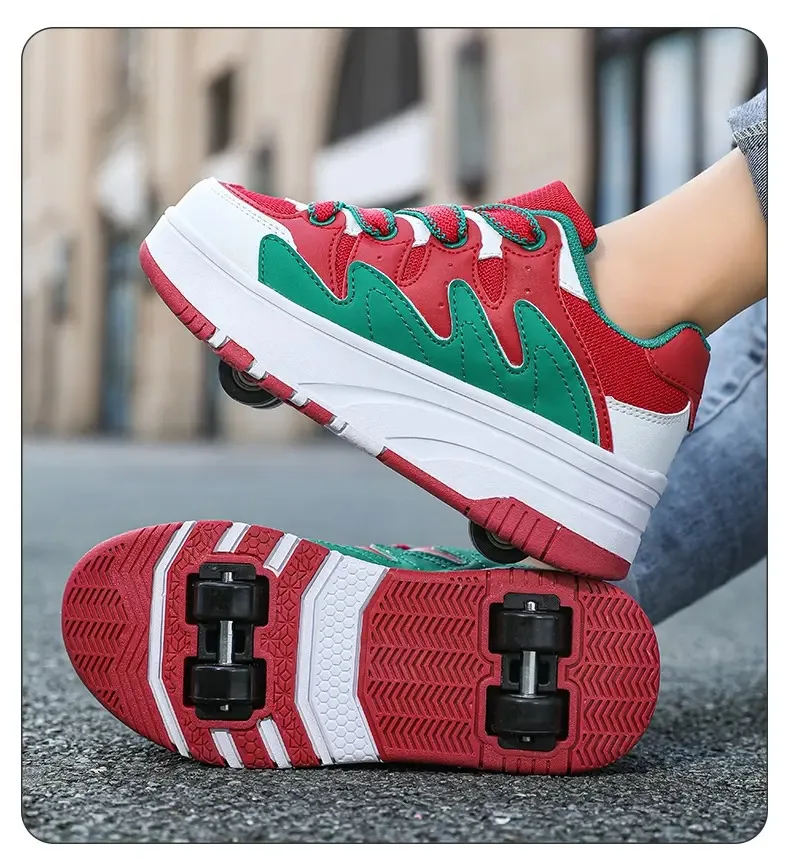 

The latest comfortable children's four-wheel Walking shoes with mesh surface kids outdoor roller skates kids gifts kids sneakers