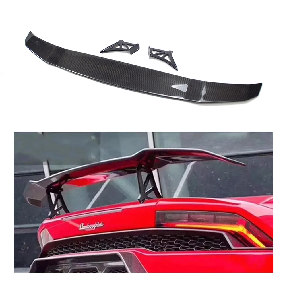 LP610 LP580 Dry Carbon Fiber Car Body Kit With V Style Rear Spoiler Wing Accessories For Lamborghini Huracan LP610 LP580
