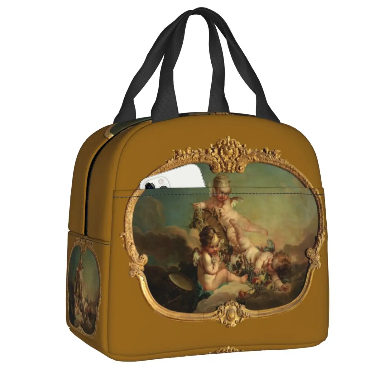 

Allegory Of Autumn Lunch Bag Waterproof Rococo Renaissance Cooler Thermal Insulated Lunch Box For Women Kids Work Food Tote Bags