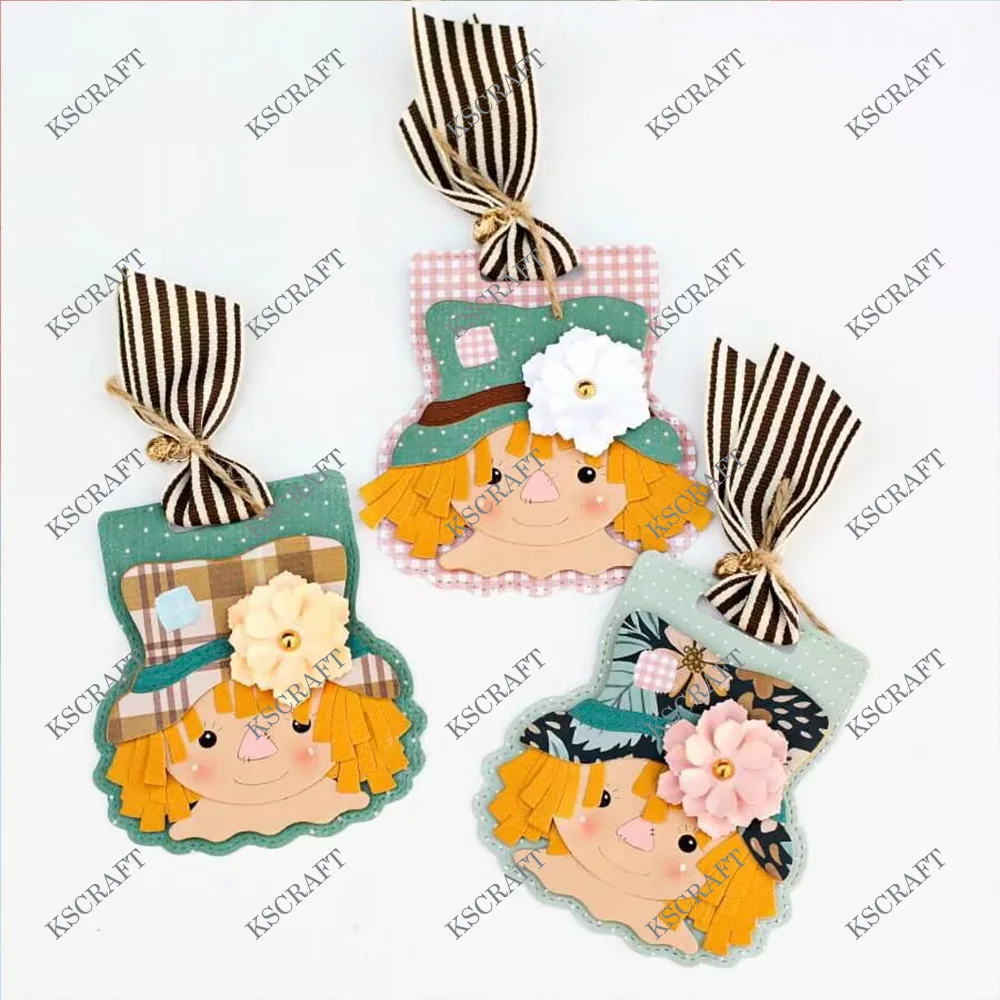 KSCRAFT Scarecrow Bag Topper Cutting Dies Stencils for DIY Scrapbooking Decorative Embossing DIY Paper Cards